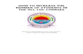 How to Increase the Number of Students in the Hcl Cdc Courses