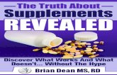 The Truth About Supplments Revealed