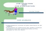 Job Analysis and Evaluation