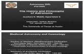 The History and Philosophy of Astronomy Lecture 6: Middle Ages. Islam. Presentation