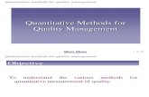 Chap 6 - Quantitative Method for Quality Management