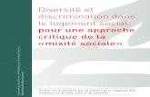 Logement Belgique - Rapport critique mixité sociale en Belgique - Juin 2010 - Centre pour l'égalité des Chances