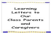 Our Staff Letters to Parents Term 1