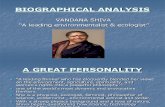 Biographical Analysis of VANDANA SHIVA