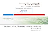 Share Point Storage Best Practices
