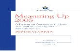 Measuring Up 2005: A Report on Assessment Anchors and Tests in Reading and Mathematics for Pennsylvania