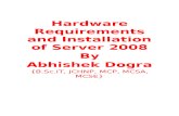 Hardware Requirements and Installation of Server 2008