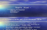 Topic 3(a) Formation of Contract