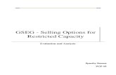 Selling options fr restricted capacity for a power plant- Evaluation and options