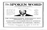 Spoken Word Sept 8 1936 Text