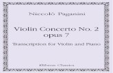 Paganini - Violin Concerto n°2 in B minor Op[1].7 'La Campanella' (Violin solo and piano)