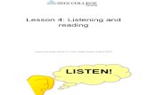 Lesson 4 Reading