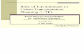 Role of Environment in Urban Transportation Planning