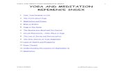 Yoga and Meditation Reference Index