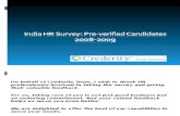 Employment Verification Services- India -Crederity HR Survey Results 2008 - 2009
