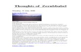 Thoughts of Zerubbabel