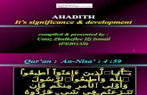 "AHADITH - It's significance & development"