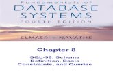 Chap8-SQL-99 Schema Definition, Basic Constraints, and Queries