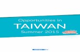 Opportunities in Taiwan [Summer 2015]