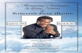 Rev Gene Martin Homegoing Celebration Program