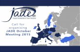 Call for JADE October Meeting 2015