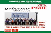 Programa electoral para Villanueva de la Reina y La Quinteria 2015/19