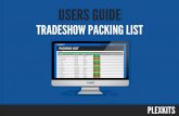 Tradeshow packing list instructions