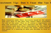 Investment tip don’t fear the tax man
