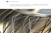 Food contact materials - metals and alloys: Nordic guidance for authorities, industry and trade