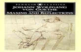 Goethe maxims and reflections [penguin]