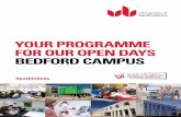 Openday programme for Bedford campus