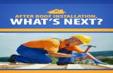 Whats next after roof installation