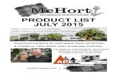 McHort Product List July 2015