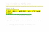 Acc 304 week 11 final exam