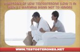 Symptoms of low testosterone (low t) in men