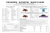 2015 Texas State Soccer Game Notes - Week Three