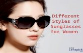 Different Styles of Sunglasses For Women