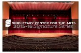Singletary Center 2015-16 Signature Series Brochure