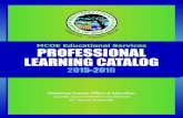 MCOE Professional Learning Catalog 2015-16