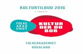 Kulturtilbud 2016 Folkeakademiet Rogaland