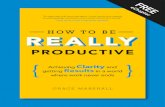 How to be really productive - eChapter