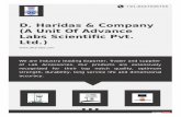 D haridas company a unit of advance labs scientific pvt ltd
