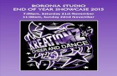 Boronia Studio 2015 End of Year Showcase Program