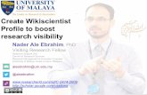 Create wikiscientist profile by nader ale ebrahim