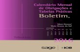 IOB - Calendário de Obrigações e Tabelas Práticas - Mato Grosso/Mato Grosso do Sul - janeiro/2016