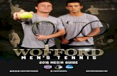 2016 Wofford Men's Tennis Media Guide