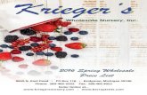 Krieger Wholesale Nursery, Inc 2016 Spring Price List