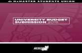 University Budget Submission 2015
