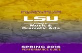 LSU College of Music & Dramatic Arts Spring 2016 Performance Guide