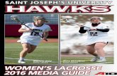 Saint Joseph's Women's Lacrosse 2016 Media Guide